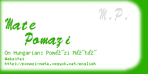 mate pomazi business card